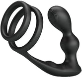 PRETTY LOVE - MARSHALL COCK RING WITH VIBRATING ANAL PLUG WITH REMOTE CONTROL